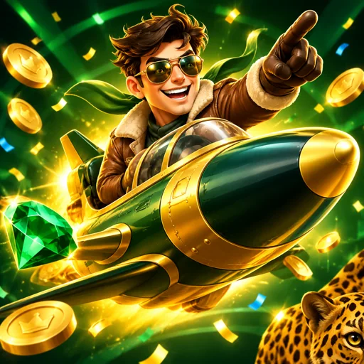 Card do jogo JetX com foguete subindo e o multiplicador acelerando ao lado
