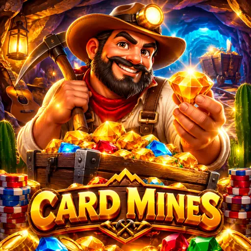 Card do jogo Mines com campo minado de estrelas e bombas