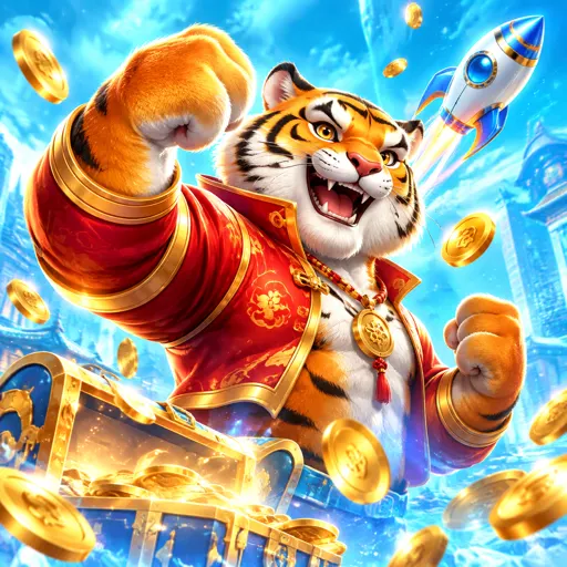 Tela do Fortune Tiger com o tigre da fortuna em destaque na grade 3x3